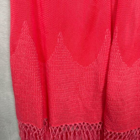 NWT Lilly Pulitzer Tatum Cardigan Sweater Pascha Pink Fringe Hem Size XL - Picture 3 of 11